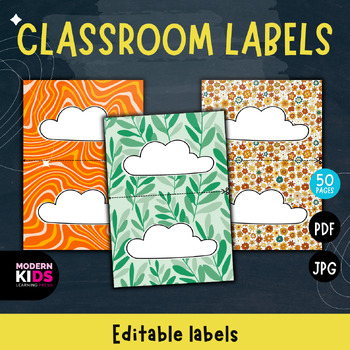 Preview of Editable Classroom Labels
