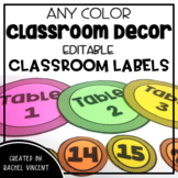 Editable Classroom Labels - Black and White Classroom Decor