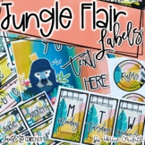 Editable Classroom Labels | Jungle Flair Classroom Decor