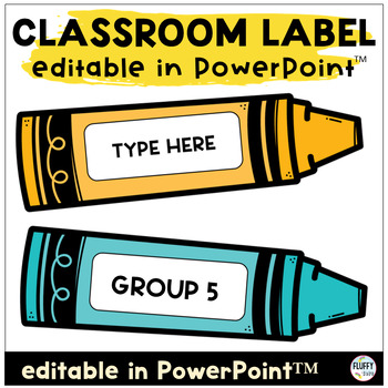 Preview of Editable School Supply Labels with Pictures for Back to School Door Decor