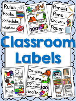 Preview of Classroom Labels with Pictures