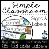 Editable Classroom Labels (with Real Photo Images)