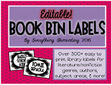 Editable Classroom Library Book Bin and Basket Labels!