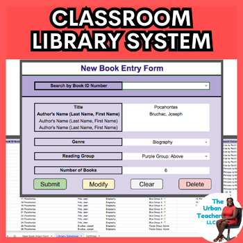 Preview of Editable Classroom Library Database System