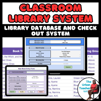 Preview of Editable Classroom Library Database and Check Out System Bundle