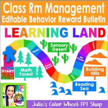 Preview of Editable Classroom Management Behavior Reward Game Party Bulletin Board