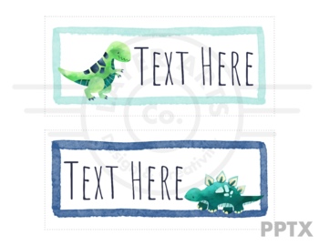 Preview of Editable Classroom Name Tags Label Dinosaur Themed Classroom Printable