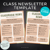 Editable Classroom Newsletter | MidCentury Modern | Boho |