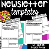 Editable Classroom Newsletter - Simple Black and White Design
