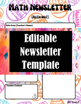 Preview of Editable Classroom Newsletter Template