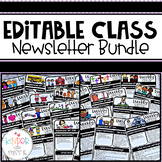 Editable Classroom Newsletter Template Bundle