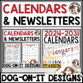 Editable Classroom Newsletter Templates Calendar  2024 202