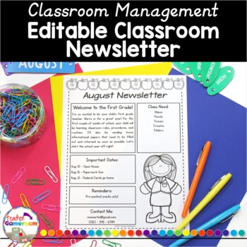 Preview of Editable Classroom Newsletter Templates