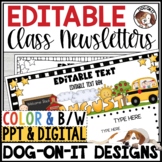 Weekly Newsletter Template Editable Classroom Newsletters Monthly