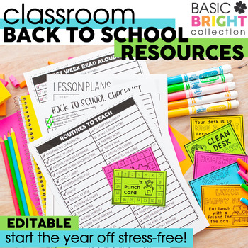 Preview of Back to School Forms & Resources with Editable Classroom Newsletter Templates