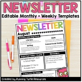 Editable Classroom Newsletter Templates Monthly Weekly - P