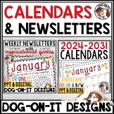 Editable Classroom Newsletter and 2024 Calendar Weekly Mon