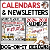 Editable Classroom Newsletter and 2024-31 Landscape Calend