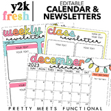 Editable Classroom Newsletter and Monthly Calendar Templates