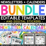 Editable Classroom Newsletters & Monthly Calendars Templat