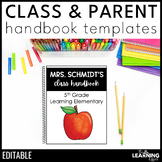 Editable Classroom Parent Handbook Templates | Back to Sch