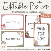 Editable Classroom Posters | Australiana Classroom Decor