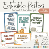 Editable Classroom Posters | Cute Jungle Animals Safari Cl