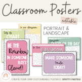 Editable Classroom Posters | SPOTTY PASTELS