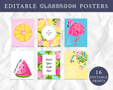 EDITABLE Classroom Posters, Tropical Classroom Decoration 