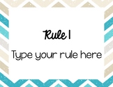 Editable Classroom Rule Signs