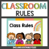 Editable Classroom Rules Boho Theme