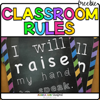 Preview of FREE Classroom Rules Printable Posters - Editable Expectation Guidelines