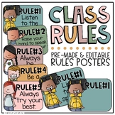 Editable Classroom Rules and Expectations | English & Span