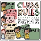 Editable Classroom Rules and Expectations | English & Span