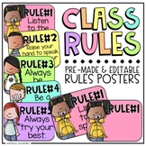 Editable Classroom Rules and Expectations | English & Span