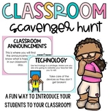 Editable Classroom Scavenger Hunt | Back to School Activities