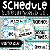 Editable Classroom Schedule Bulletin Board Set