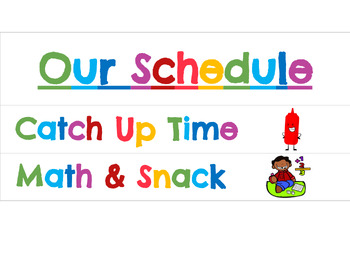 Preview of Editable Classroom Schedule Cards