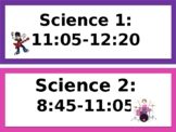 Editable Classroom Schedule-Rockstar Theme