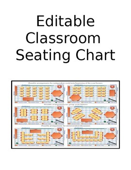 Updated Electronic Editable Classroom Seating Chart by Reading Rhapsody