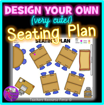 Preview of Editable Classroom Seating Chart Template for contact tracing and movable images