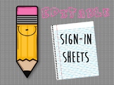 Editable Classroom Sign-In Sheet