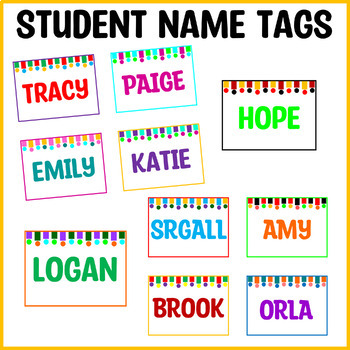 Printable Student Name Tags, Classroom Supplies Labels,Editable ...