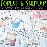 Editable Classroom Supply Labels (Forest and Shiplap)