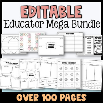 Preview of Editable Classroom Templates