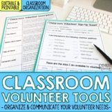 Editable Classroom Volunteer Toolkit | Sign Up Sheet, Desc