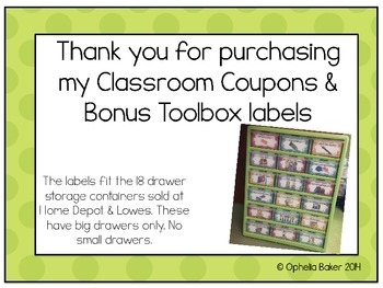 Editable Classroom coupons & storage labels by Ophelia Baker | TpT