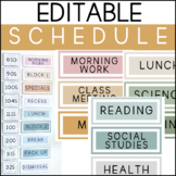 Editable Clean Boho Classroom Schedule
