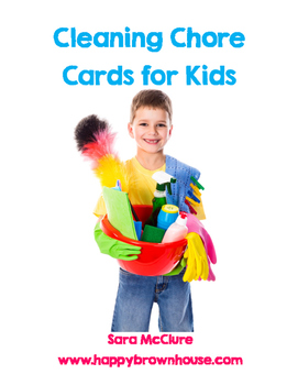 Preview of Editable Cleaning Chore Cards for Kids