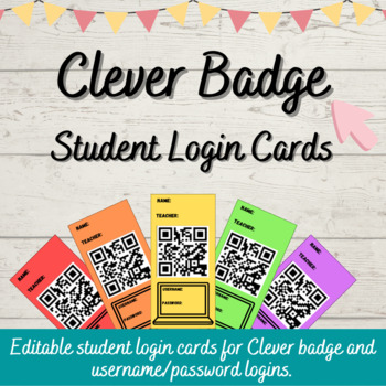 Preview of Editable Clever Badge Login Card